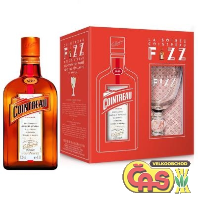 COINTREAU FIZZ -likér SE SKLEM 0.7l 40% dárkové balení - výprodej!