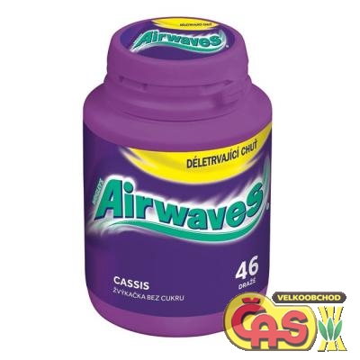 ŽVÝKAČKY AIRWAVES 64g DÓZA CASSIS 46 ks dražé